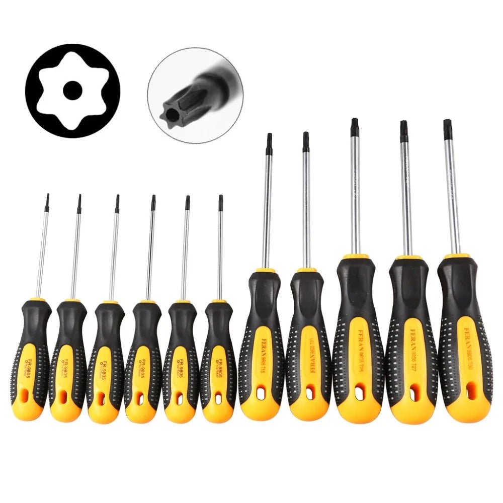 11 tournevis torx 2 embouts visible