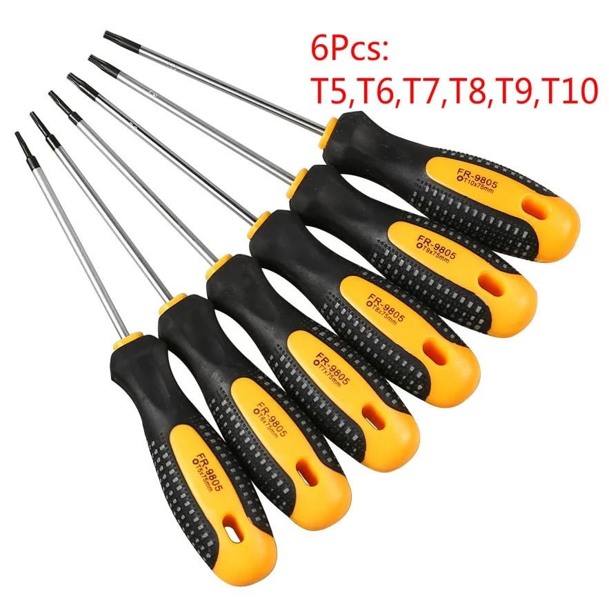 6 tournevis torx 6 grandeurs