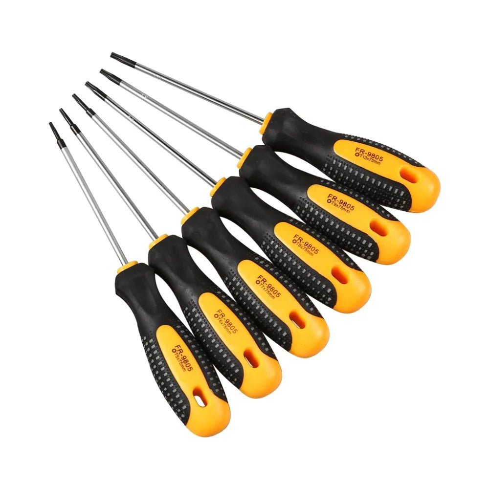 6 tournevis torx noir jaune