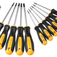 11 tournevis torx noir jaune